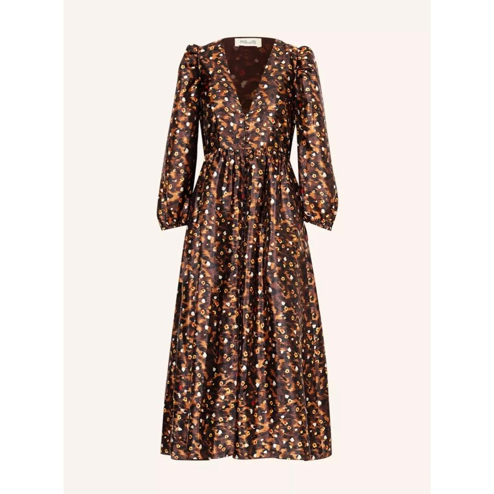 Baum Und Pferdgarten Asana Midi Dress in Cheetah Garden Floral EU 42 US 12 NWOT - Picture 2 of 7